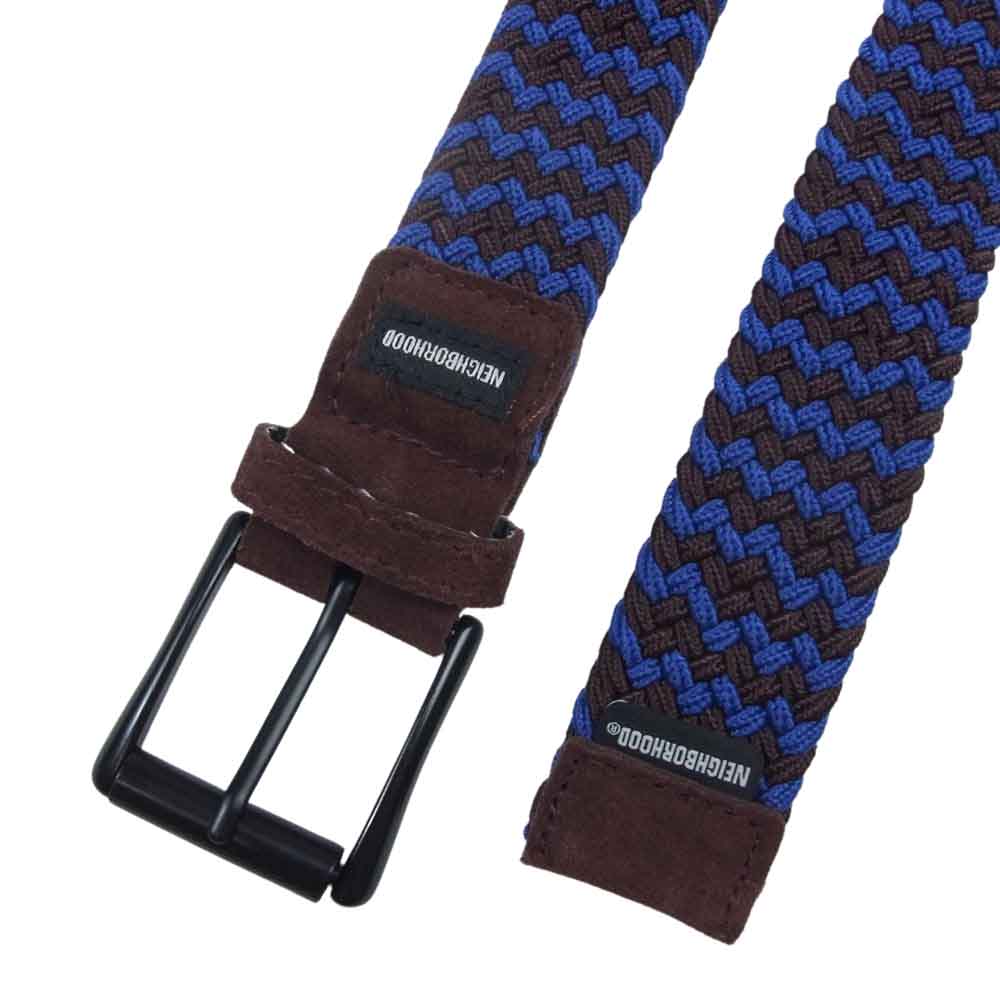 NEIGHBORHOOD ネイバーフッド 211MYNH-AC01 BRAID P-BELT ブラインド ベルト ブラウン系 ブルー系 F【中古】