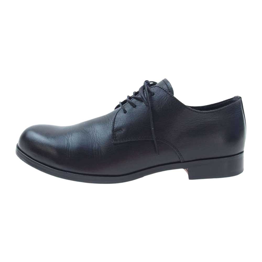 PADRONE パドローネ PU7358-2001-11C DERBY PLAIN TOE SHOES JACK ヌメキップレザー フルベジタブル鞣し プレーントゥ ダービー ビジネスシューズ ブラック系 41【中古】