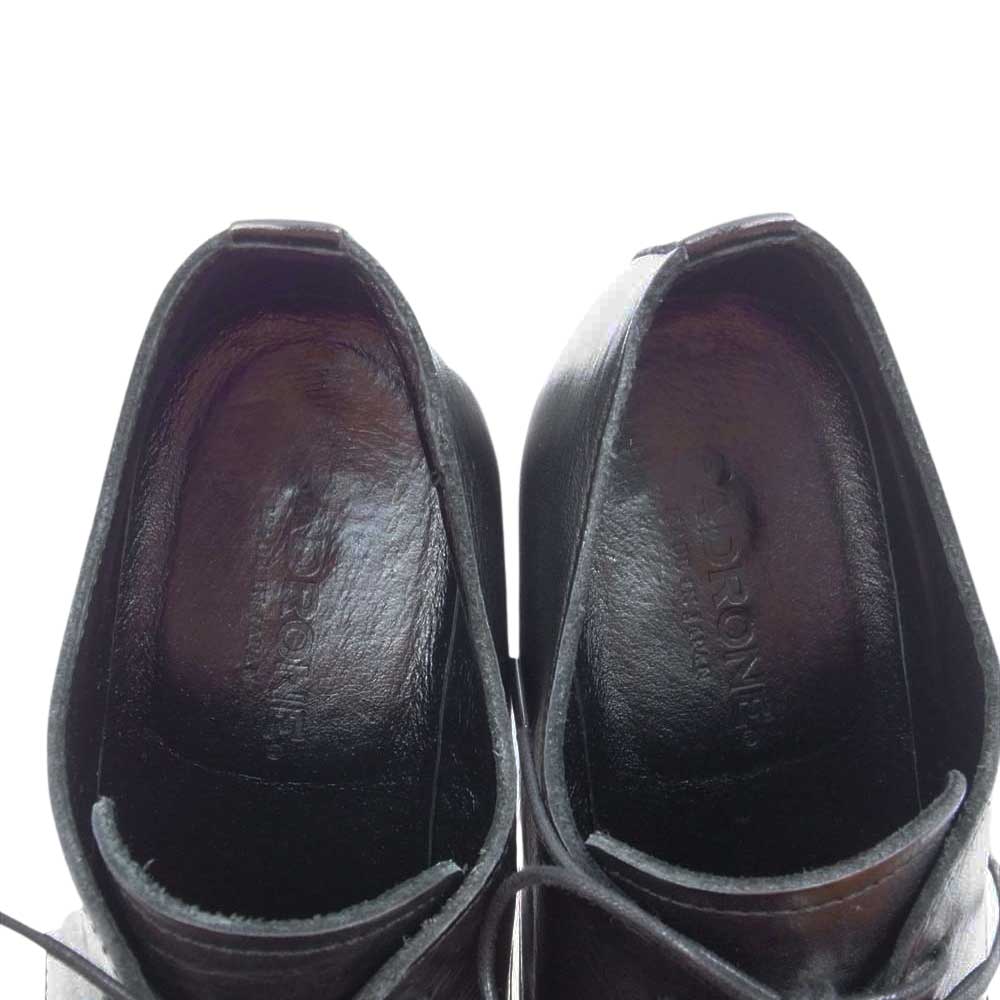 PADRONE パドローネ PU7358-2001-11C DERBY PLAIN TOE SHOES JACK ヌメキップレザー フルベジタブル鞣し プレーントゥ ダービー ビジネスシューズ ブラック系 41【中古】