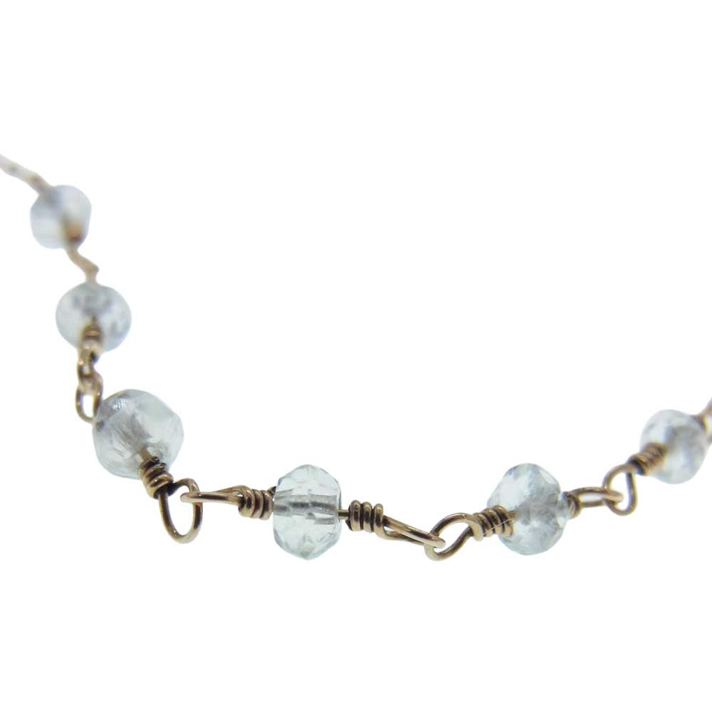 アガット 石付き K10 チェーン ネックレス ゴールド系【中古】