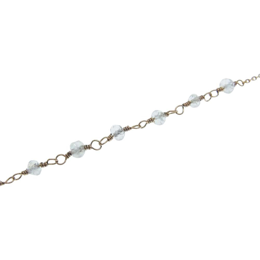 アガット 石付き K10 チェーン ネックレス ゴールド系【中古】