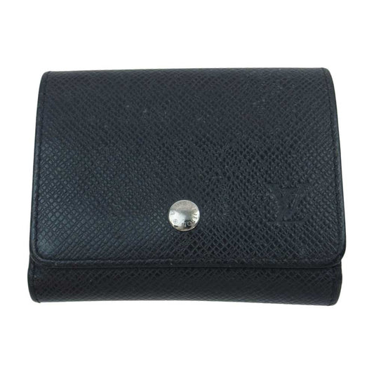 LOUIS VUITTON ルイ・ヴィトン M32562 ポルト モネ セルゲイ タイガ アルドワーズ コインケース ブラック系【中古】