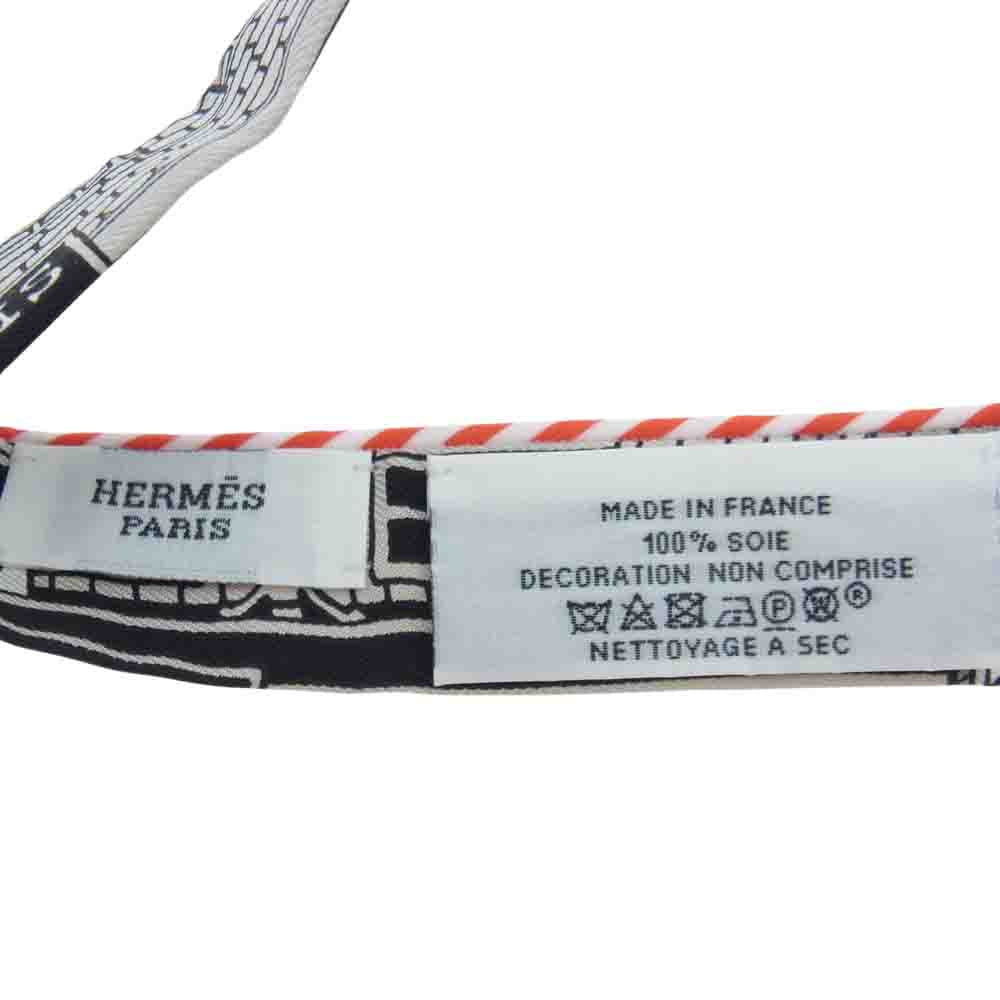 HERMES エルメス paris station ツイリー ツイリードール キャンディ パリステーション ブラッシュ ブルーグリス シルク100％ スカーフ ライトチャコール【極上美品】【中古】