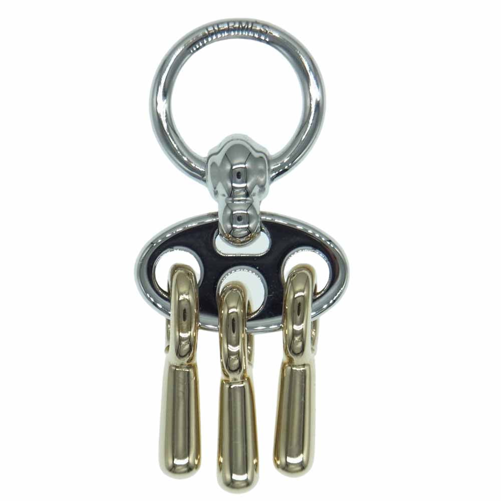 HERMES エルメス Charm Mors a Jouet ツイリー スカーフ リング シルバー系 ゴールド系【極上美品】【中古】