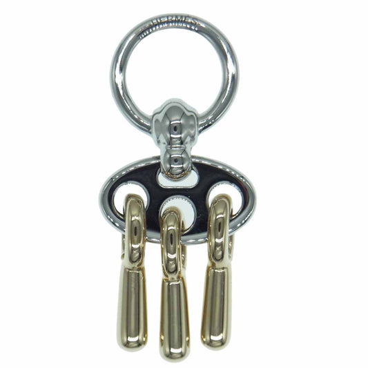 HERMES エルメス Charm Mors a Jouet ツイリー スカーフ リング シルバー系 ゴールド系【極上美品】【中古】