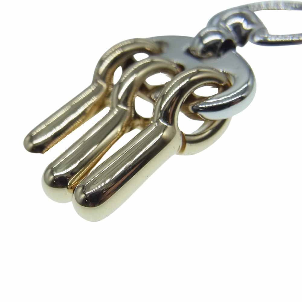 HERMES エルメス Charm Mors a Jouet ツイリー スカーフ リング シルバー系 ゴールド系【極上美品】【中古】