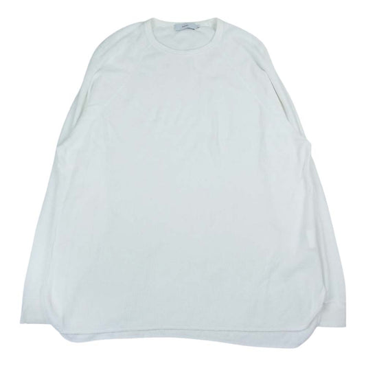 GRAPHPAPER グラフペーパー 23SS GU231-70317B Waffle L/S Crew Neck Tee ワッフル クルーネック 長袖 Tシャツ ホワイト系 2【美品】【中古】