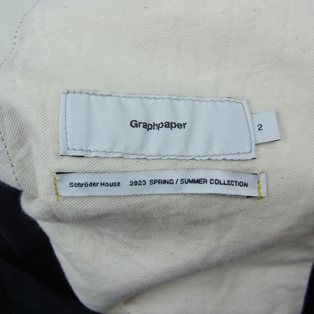 GRAPHPAPER グラフペーパー 23SS GM231-40147 Suvin Double Weave Fatigue Trousers スビン ダブル ウェーブ ファティーグ トラウザーズ パンツ ブラック系 2【美品】【中古】