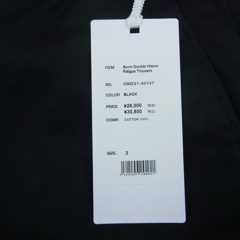 GRAPHPAPER グラフペーパー 23SS GM231-40147 Suvin Double Weave Fatigue Trousers スビン ダブル ウェーブ ファティーグ トラウザーズ パンツ ブラック系 2【美品】【中古】
