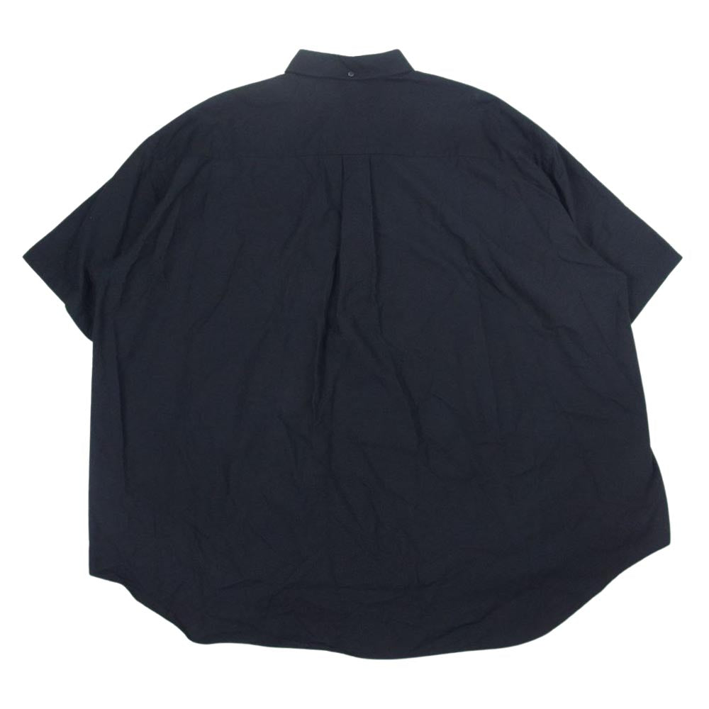 GRAPHPAPER グラフペーパー 23SS GM232-50023B Oxford S/S Oversized B.D Shirt オーバーサイズ ボタンダウン 半袖 シャツ ブラック系 F【極上美品】【中古】