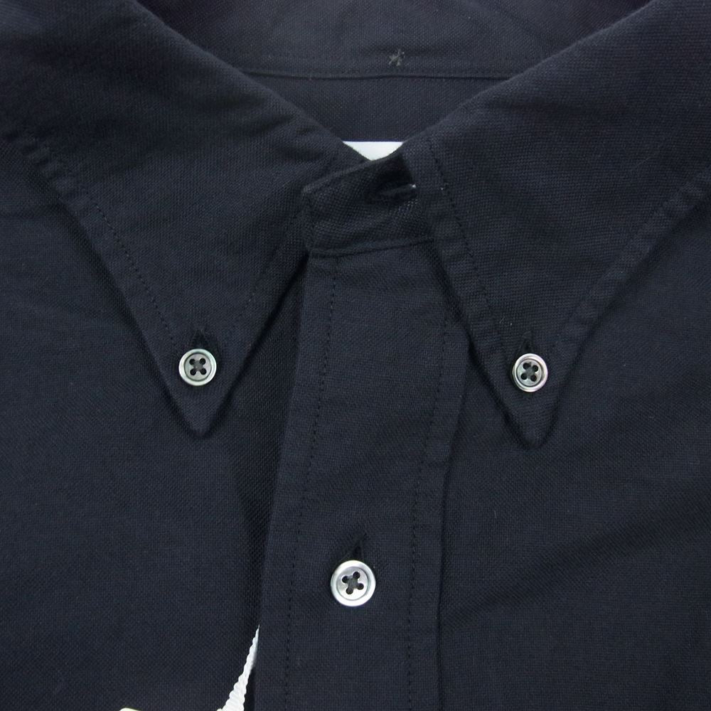 GRAPHPAPER グラフペーパー 23SS GM232-50023B Oxford S/S Oversized B.D Shirt オーバーサイズ ボタンダウン 半袖 シャツ ブラック系 F【極上美品】【中古】