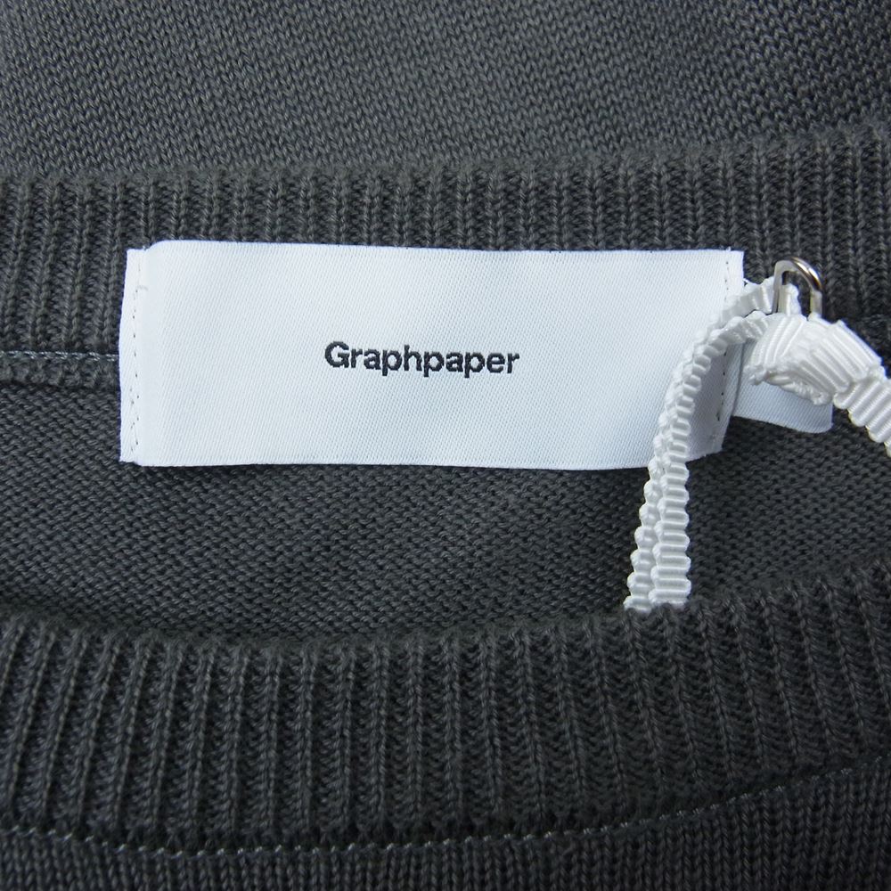 GRAPHPAPER グラフペーパー 23SS GU231-80088B Suvin L/S Crew Neck Knit スビン ロング クルーネック ニット グレー系 F【美品】【中古】