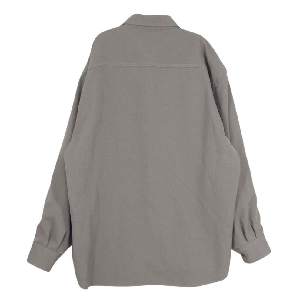 AURALEE オーラリー 19AW A9AS03MX WOOL MAX GABARDINE SHIRTS ウール マックス ギャバジン 長袖 シャツ グレー系 4【美品】【中古】
