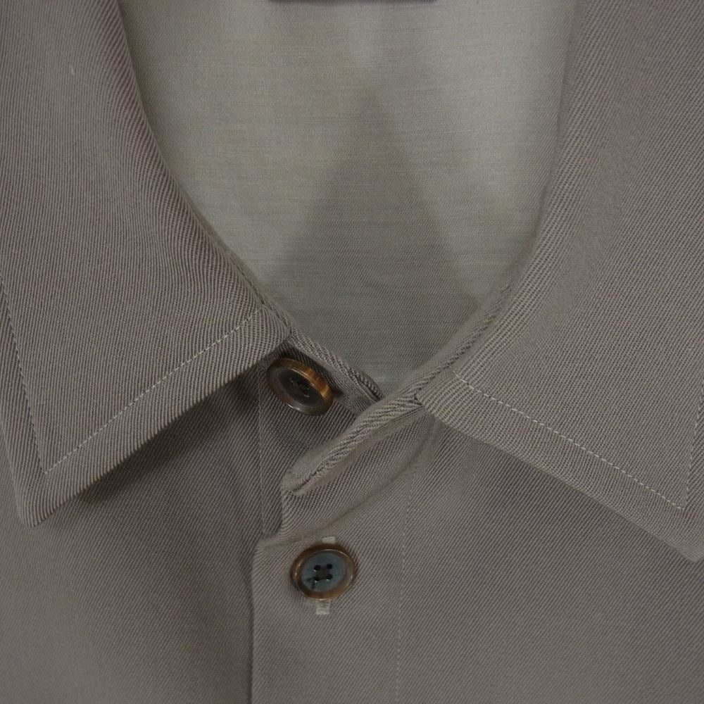 AURALEE オーラリー 19AW A9AS03MX WOOL MAX GABARDINE SHIRTS ウール マックス ギャバジン 長袖 シャツ グレー系 4【美品】【中古】