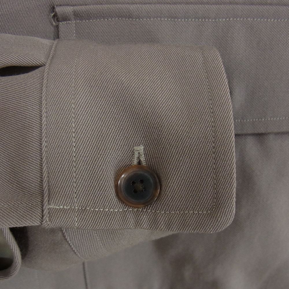 AURALEE オーラリー 19AW A9AS03MX WOOL MAX GABARDINE SHIRTS ウール マックス ギャバジン 長袖 シャツ グレー系 4【美品】【中古】