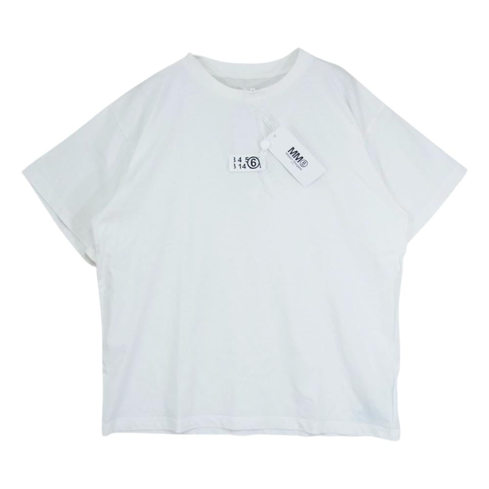 MAISON MARGIELA メゾンマルジェラ 23SS S52GC0267 MM6 エムエムシックス ロゴ Tシャツ ホワイト系 S【美品】【中古】