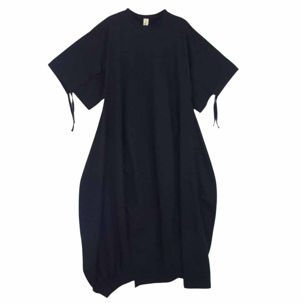 ナゴンスタンス 470ES483-1710 CO Thick Jersey 立体ドレープ ドレス ワンピース ブラック系 38【中古】