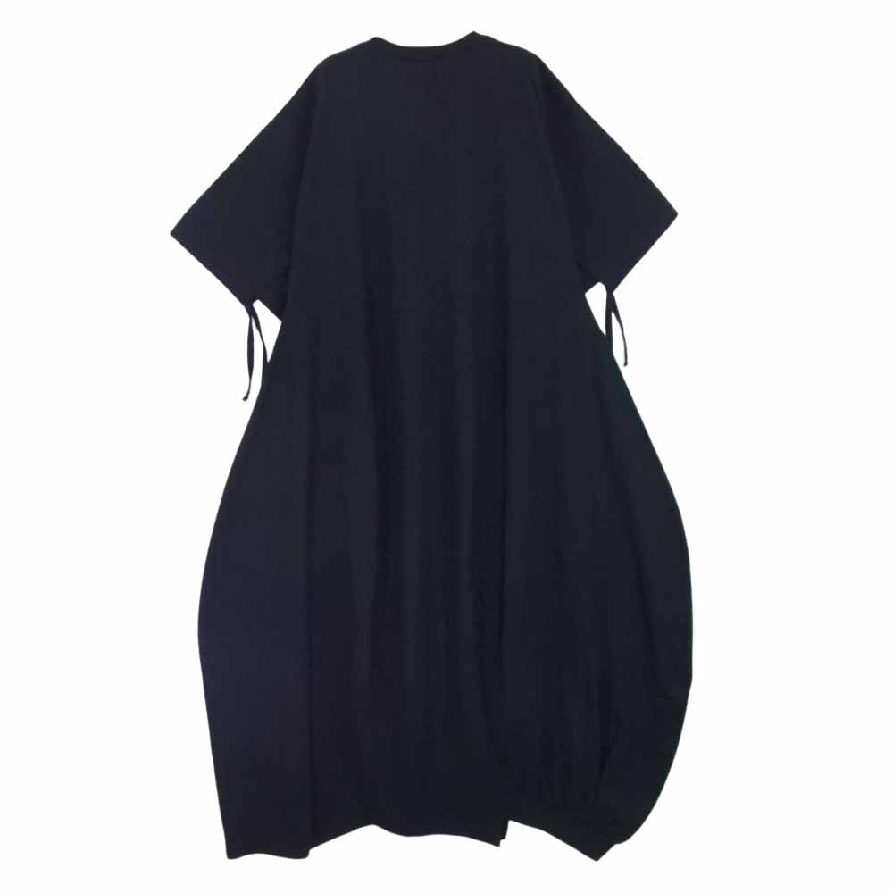 ナゴンスタンス 470ES483-1710 CO Thick Jersey 立体ドレープ ドレス ワンピース ブラック系 38【中古】