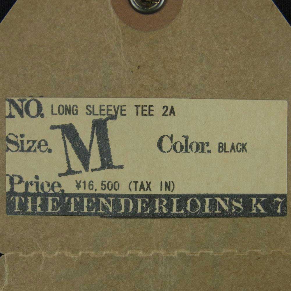 TENDERLOIN テンダーロイン LONG SLEEVE TEE 2A 長袖 Tシャツ メキシコ製 ブラック系 M【新古品】【未使用】【中古】