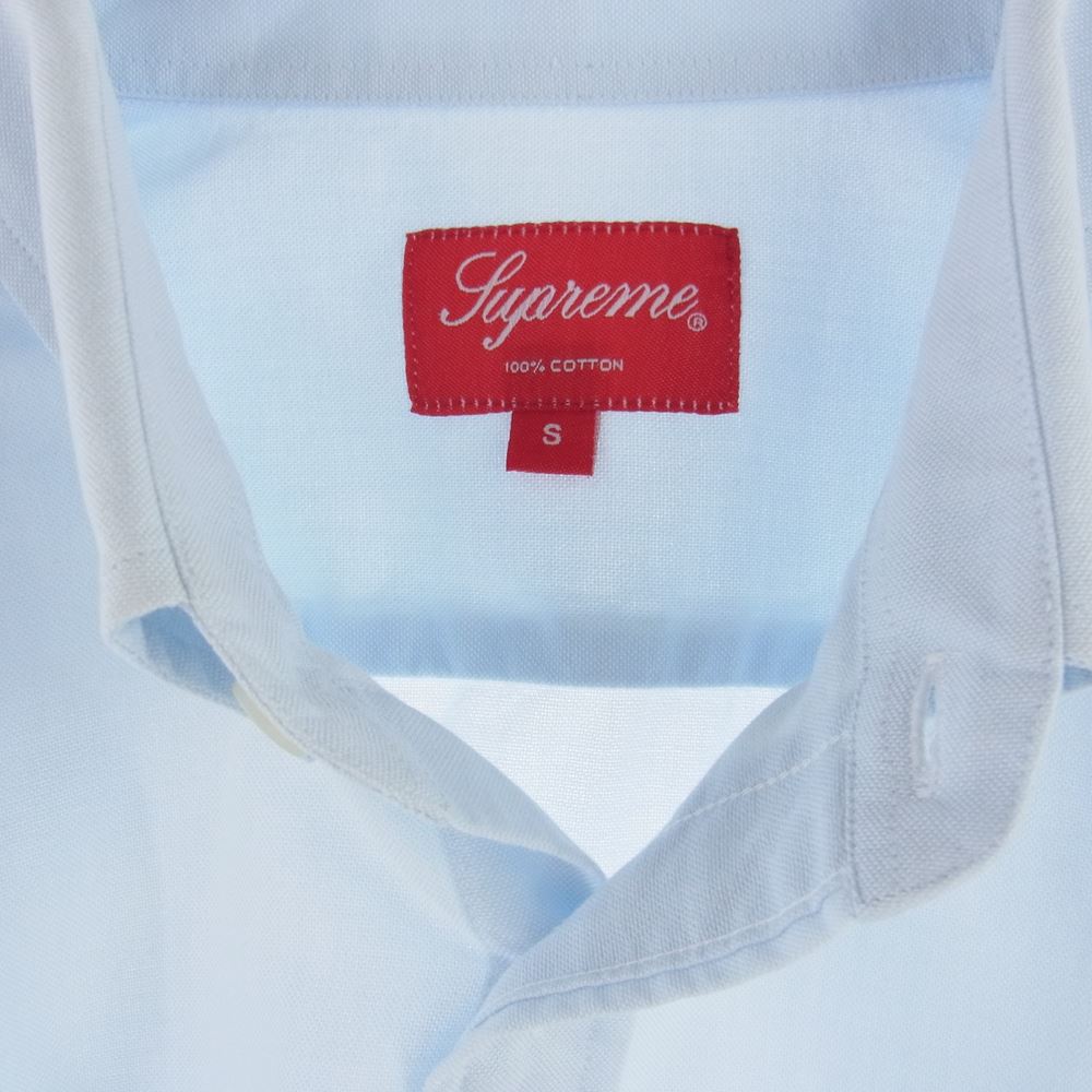 Supreme シュプリーム 14AW Oxford Shirt オックスフォード シャツ ボタンダウン ライトブルー系 S【中古】