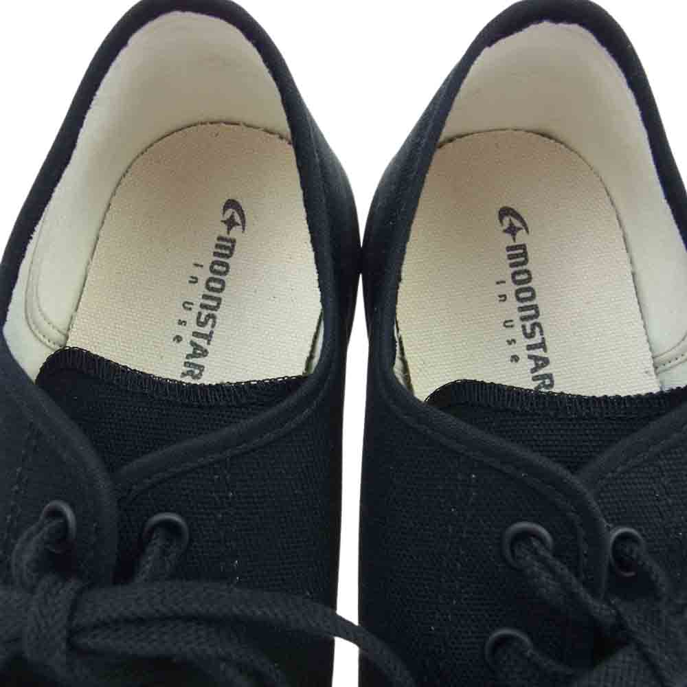 ムーンスター IN USE バスケット キャンバス スニーカー ブラック系 27cm【中古】