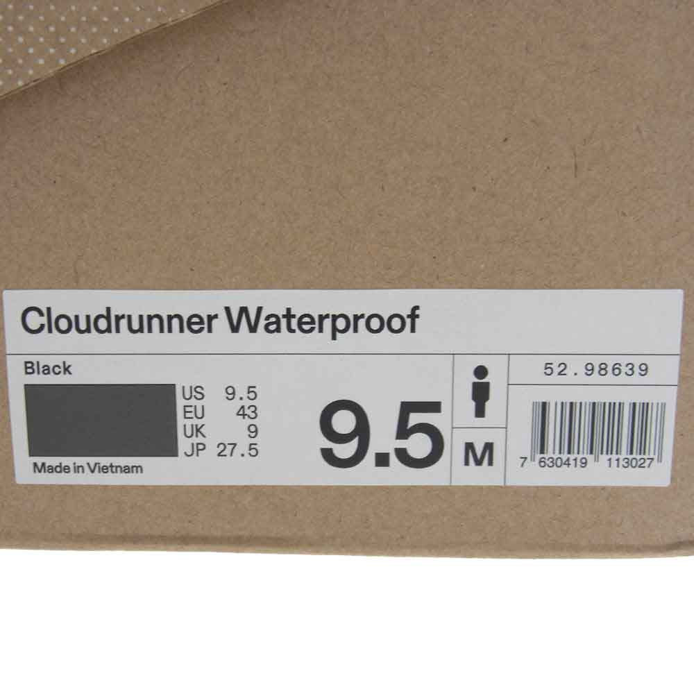オン 52.98639 Cloudrunner Waterproof クラウドランナー ウォータープルーフ ブラック系 27.5【中古】