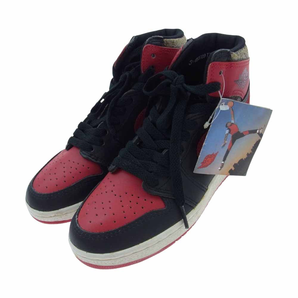 NIKE AIR JORDAN ナイキ ジョーダン 850709 TY1 【訳難有】SKY JORDAN スカイ ジョーダン 1985年製 80's デッドストック ビンテージ ヴィンテージ スニーカー  レッド系 ブラック系 3.5【中古】