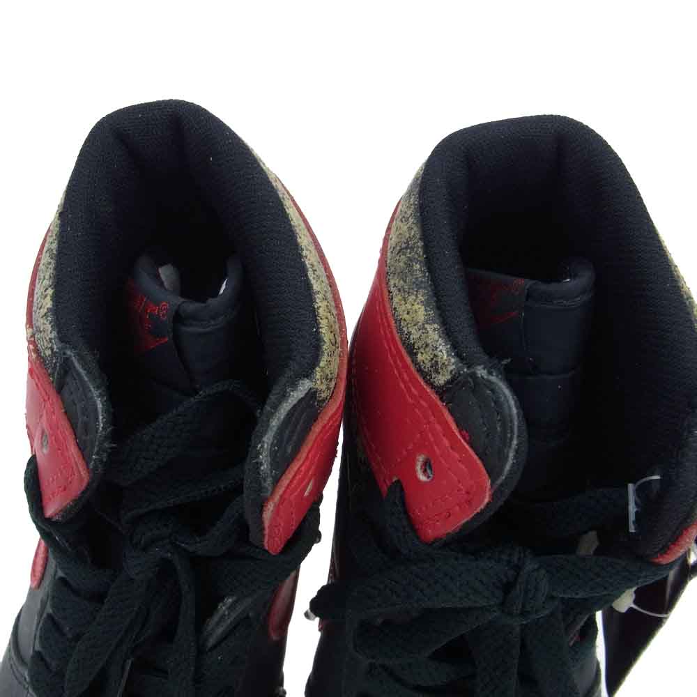 NIKE AIR JORDAN ナイキ ジョーダン 850709 TY1 【訳難有】SKY JORDAN スカイ ジョーダン 1985年製 80's デッドストック ビンテージ ヴィンテージ スニーカー  レッド系 ブラック系 3.5【中古】