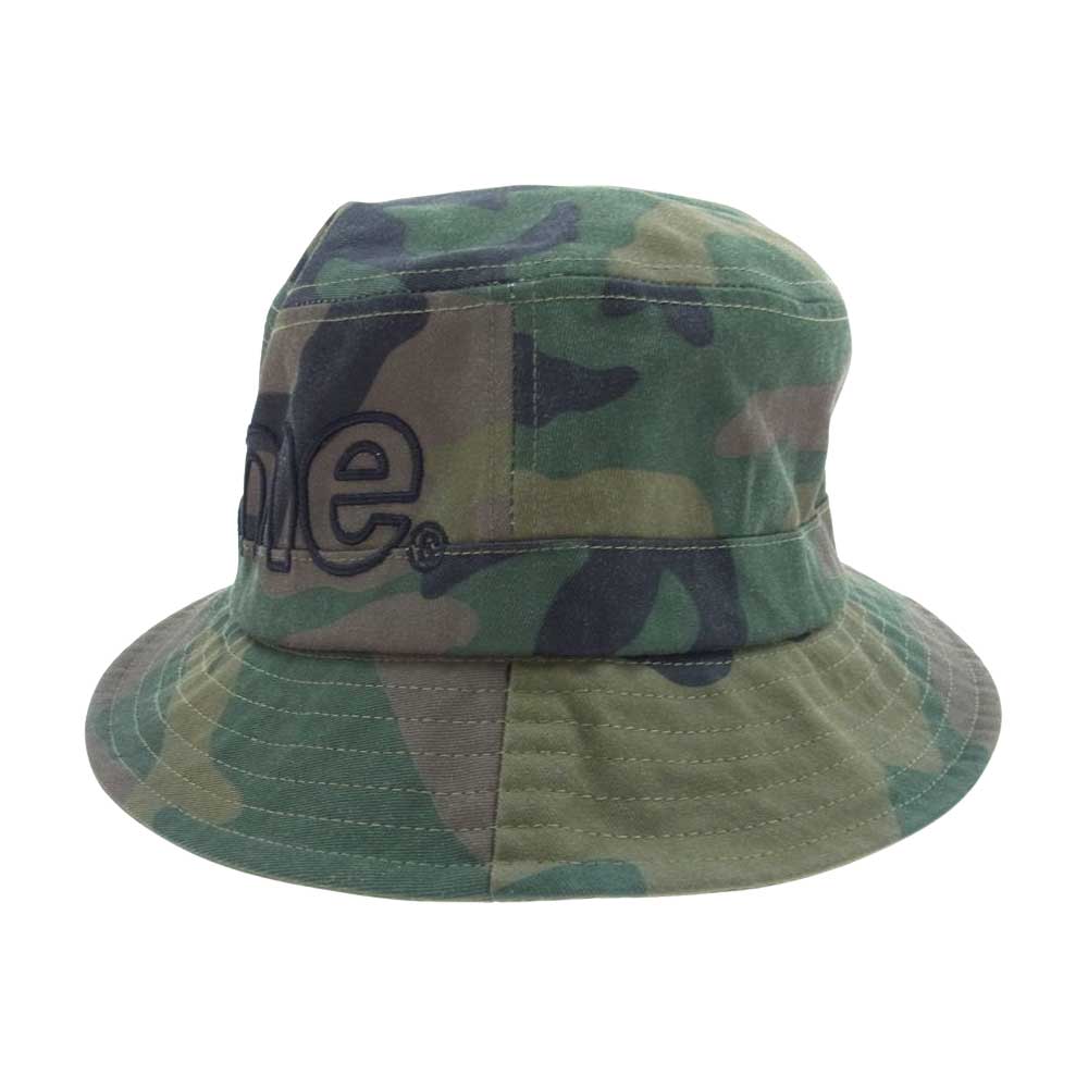 Supreme シュプリーム Outline Crusher ロゴ アウトライン 刺繍 カモ バケット ハット クラッシャー カーキ系 S/M【新古品】【未使用】【中古】