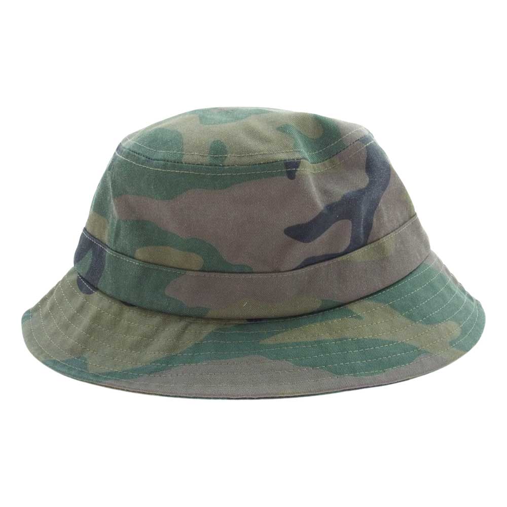 Supreme シュプリーム Outline Crusher ロゴ アウトライン 刺繍 カモ バケット ハット クラッシャー カーキ系 S/M【新古品】【未使用】【中古】