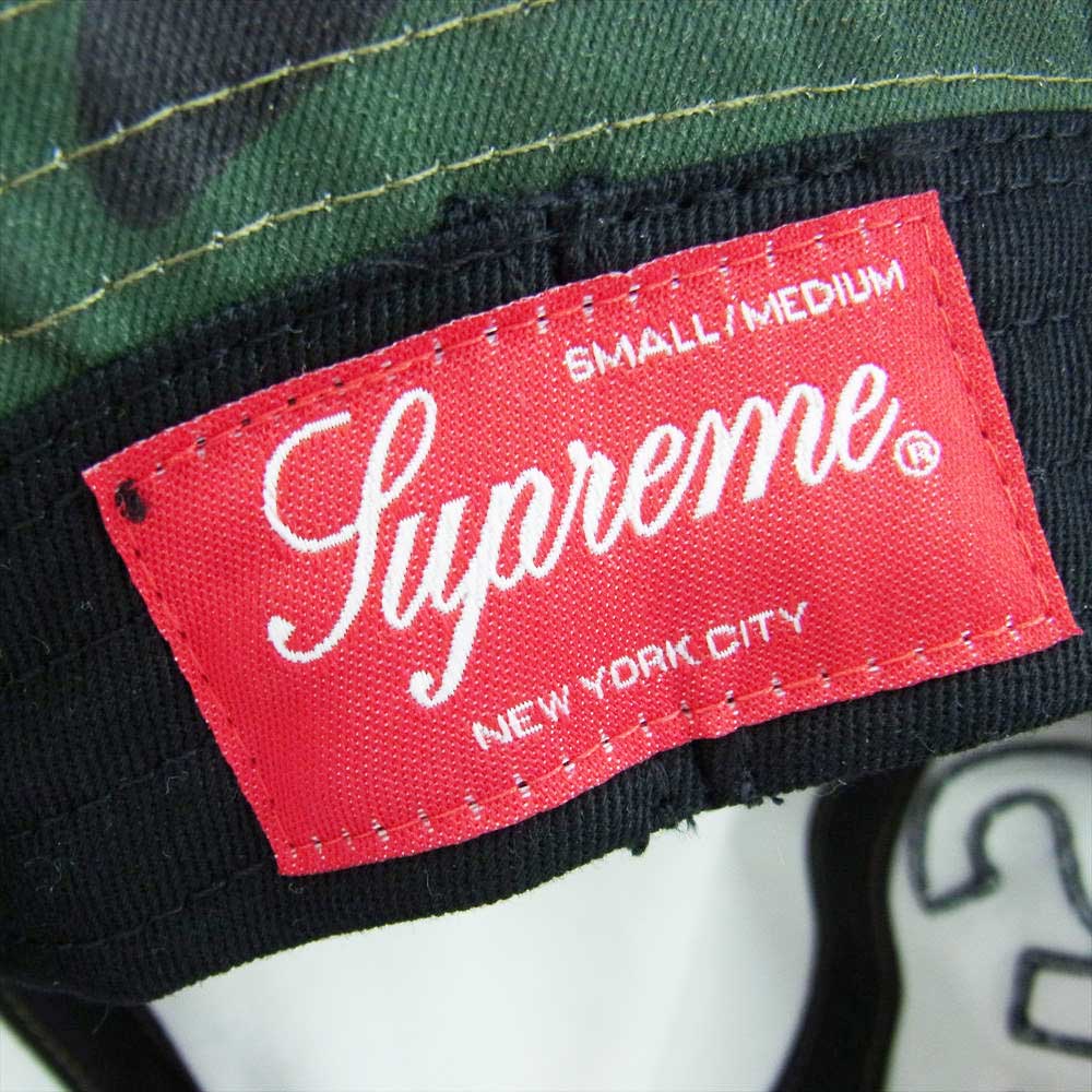 Supreme シュプリーム Outline Crusher ロゴ アウトライン 刺繍 カモ バケット ハット クラッシャー カーキ系 S/M【新古品】【未使用】【中古】