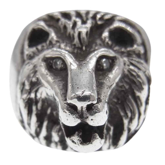 GABOR ガボール ギャラ付 LION RING 両目ダイヤカスタム ライオン リング シルバー系 12号【中古】