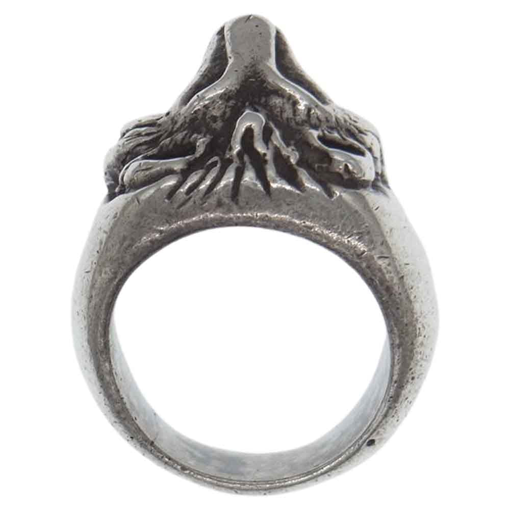 GABOR ガボール ギャラ付 LION RING 両目ダイヤカスタム ライオン リング シルバー系 12号【中古】