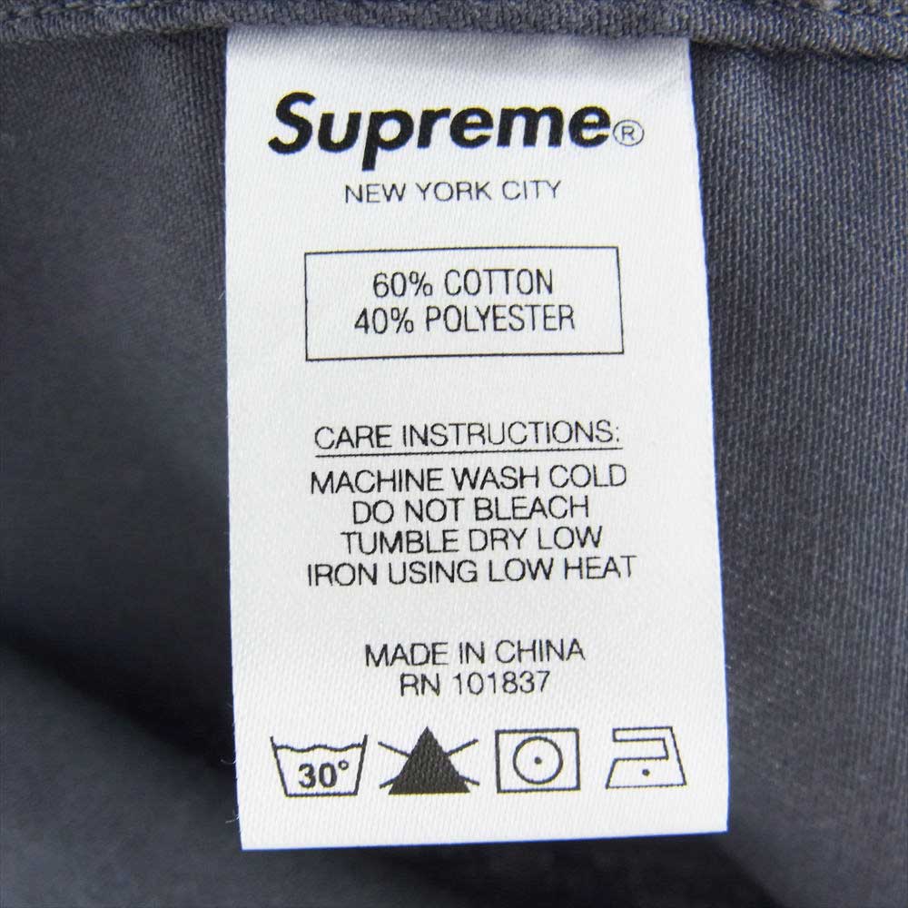 Supreme シュプリーム 20AW 2-Tone Work Shirt ロゴ ツートン ワーク 長袖 シャツ グレー系 ネイビー系 M【中古】