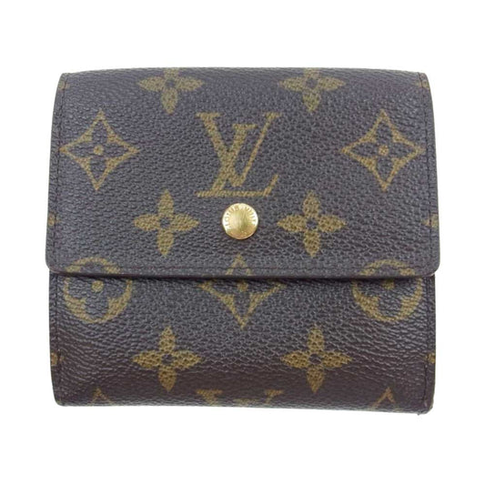 LOUIS VUITTON ルイ・ヴィトン M61652 ポルトモネビエ カルトクレディ モノグラム 二つ折り 財布 ブラウン系【中古】