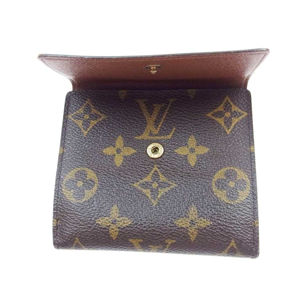LOUIS VUITTON ルイ・ヴィトン M61652 ポルトモネビエ カルトクレディ モノグラム 二つ折り 財布 ブラウン系【中古】