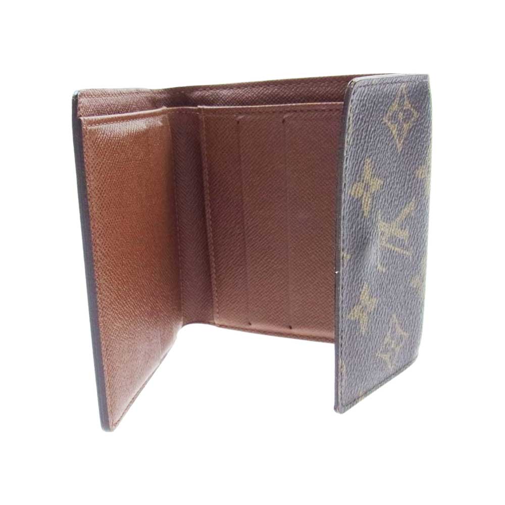 LOUIS VUITTON ルイ・ヴィトン M61652 ポルトモネビエ カルトクレディ モノグラム 二つ折り 財布 ブラウン系【中古】