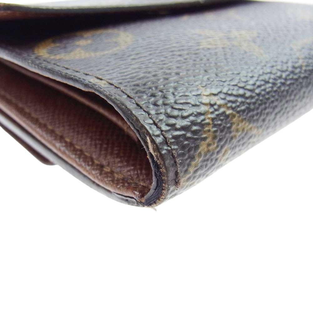 LOUIS VUITTON ルイ・ヴィトン M61652 ポルトモネビエ カルトクレディ モノグラム 二つ折り 財布 ブラウン系【中古】