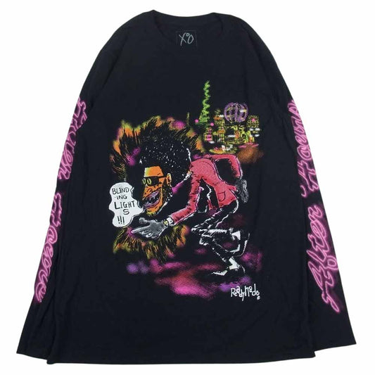 READY MADE レディメイド × The Weekend Blinding Lights ザ ウィークエンド ロング TEE Tシャツ ブラック系 M【極上美品】【中古】
