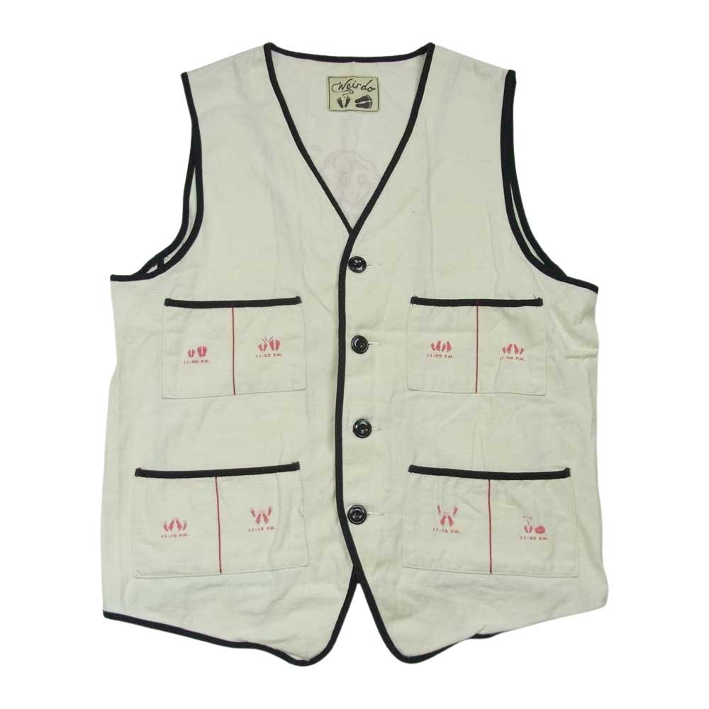 WEIRDO ウィアード WRD-16-SS-06 SEXY COMIC VEST セクシー コズミック ベスト コットン 日本製 オフホワイト系 M【中古】