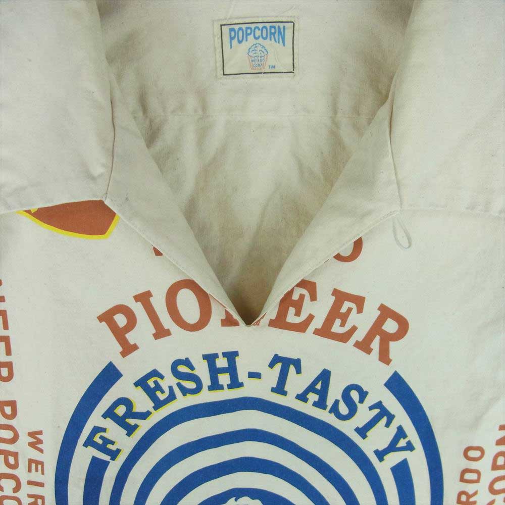 WEIRDO ウィアード WRD-17-SS-07 POPCORN L/S PULLOVER SHIRTS ポップコーン 長袖 プルオーバー 総柄 シャツ ベージュ系 M【中古】