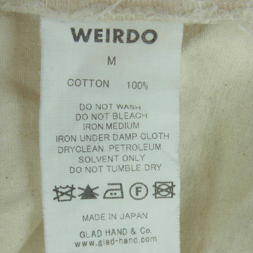 WEIRDO ウィアード WRD-17-SS-07 POPCORN L/S PULLOVER SHIRTS ポップコーン 長袖 プルオーバー 総柄 シャツ ベージュ系 M【中古】