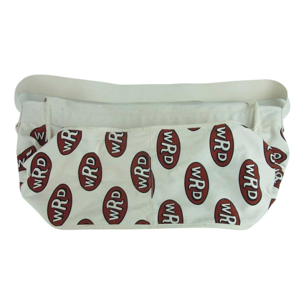 WEIRDO ウィアード WRD BAG WRD総柄 ニュースペーパー ショルダー キャンバス バッグ ベージュ系【中古】