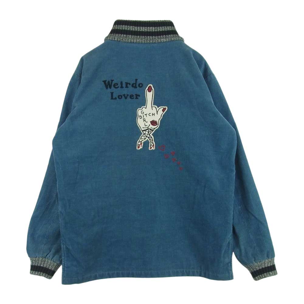 WEIRDO ウィアード WRD-14-AW-16 WRD PHARAOH BITCH GIRL ワッペン ファラオ コーデュロイ ジャケット ブルー系 S【中古】