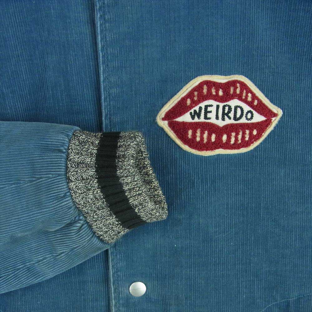 WEIRDO ウィアード WRD-14-AW-16 WRD PHARAOH BITCH GIRL ワッペン ファラオ コーデュロイ ジャケット ブルー系 S【中古】