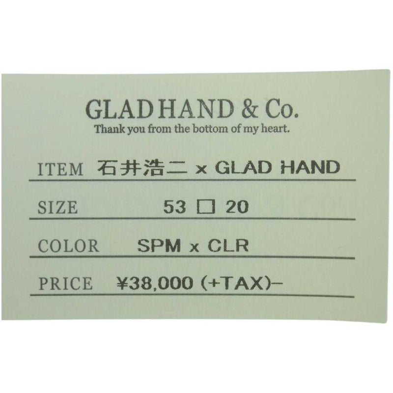 GLADHAND & Co. グラッドハンド 石井浩二 JAMES GLASSES ジェームス グラス 眼鏡 アイウェア シルバー系 SPM × CLR 53 □ 20【中古】