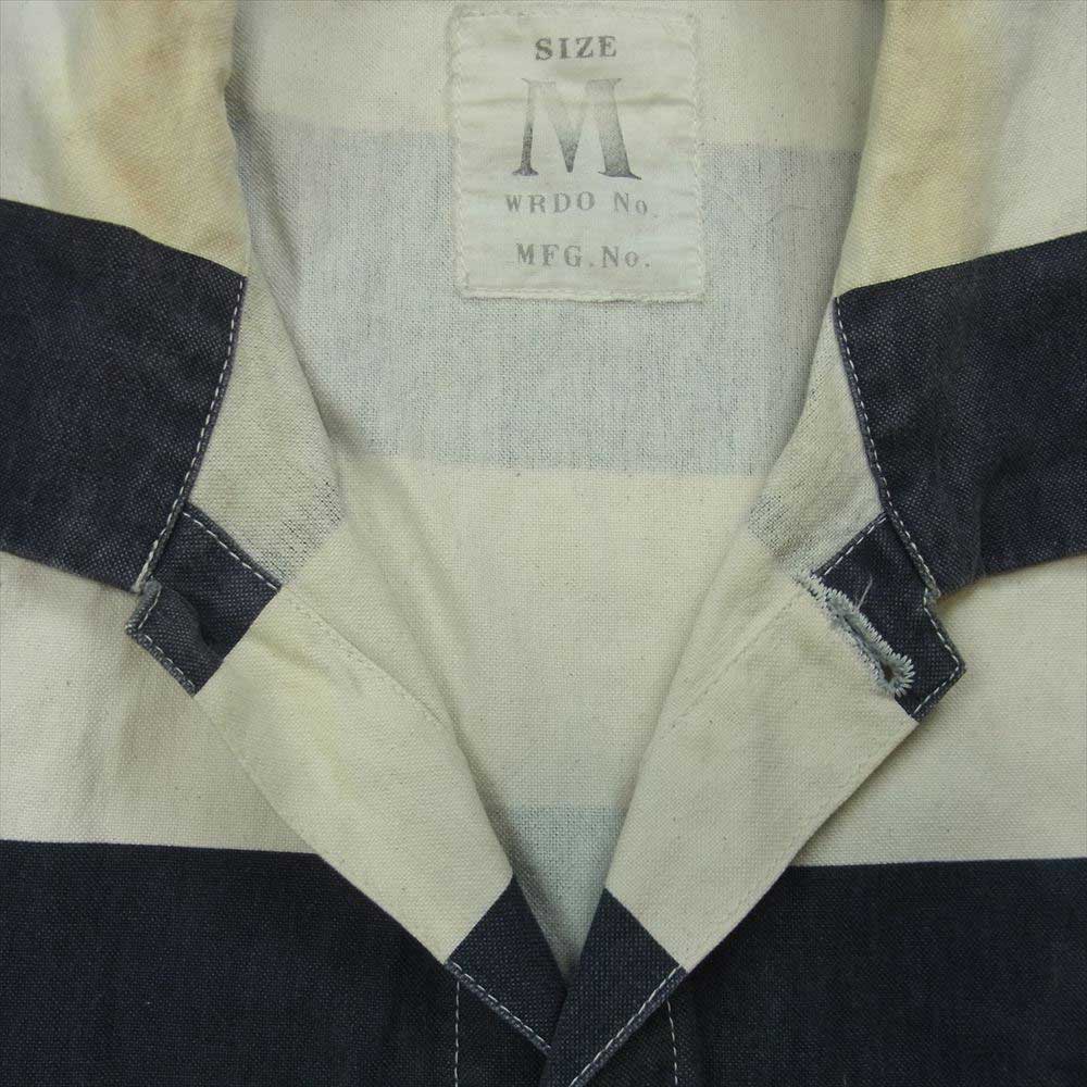 WEIRDO ウィアード WRD-14-AW-07 JAIL ALL IN ONE ジェイル ボーダー オールインワン ツナギ オフホワイト系 ダークグレー系 M【中古】