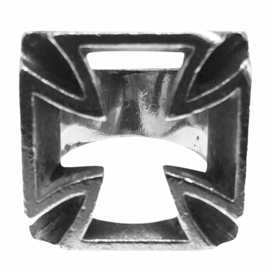 WEIRDO ウィアード IRON CROSS RING アイアン クロス リング シルバー系 23号【中古】