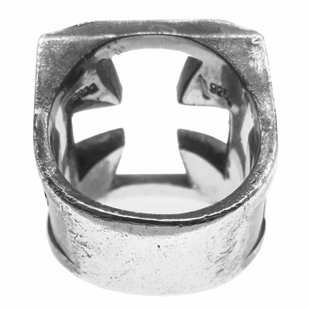 WEIRDO ウィアード IRON CROSS RING アイアン クロス リング シルバー系 23号【中古】