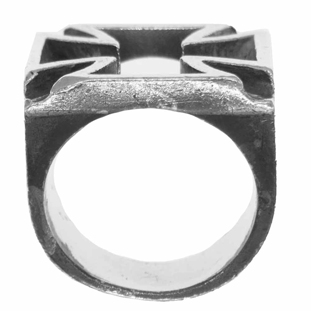 WEIRDO ウィアード IRON CROSS RING アイアン クロス リング シルバー系 23号【中古】